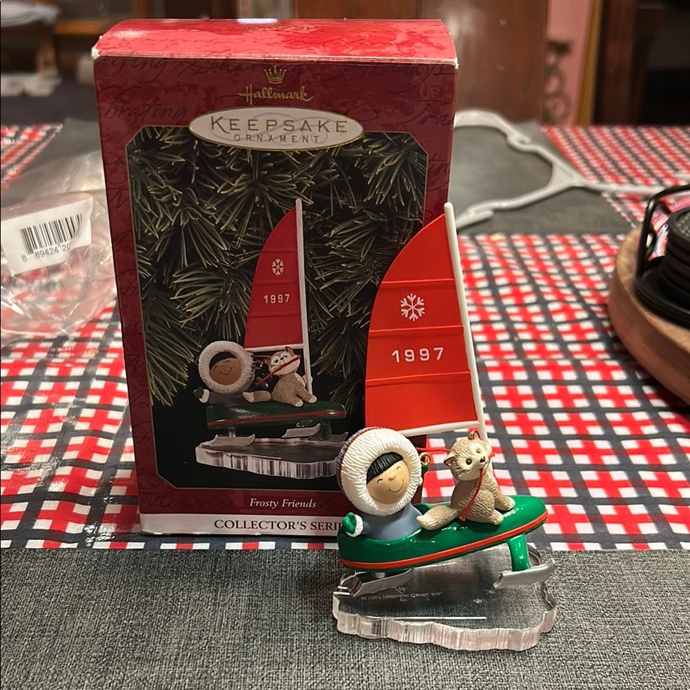 Hallmark Frosty Friends Ornament with Red and Green Accents